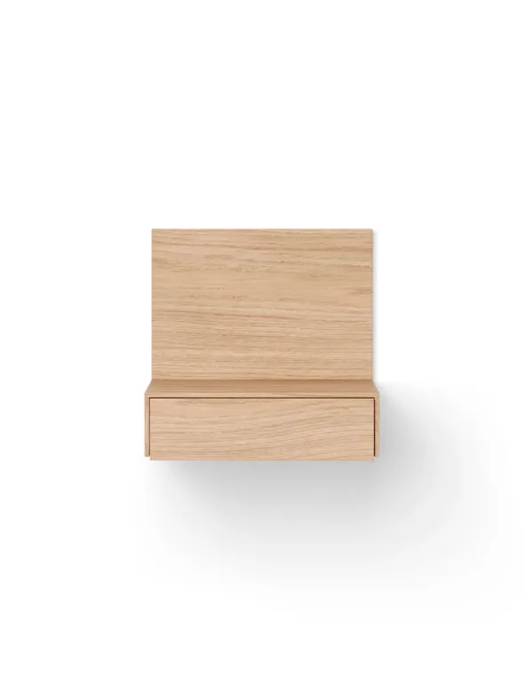 Tana Wall Mounted Nightstand, oak fra New Works