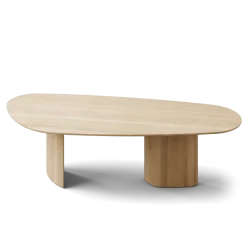 Tangent spisebord, rektangulær hvidolieret eg fra DK3