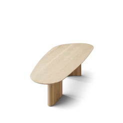 Tangent spisebord, rektangulær hvidolieret eg fra DK3