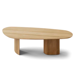 Tangent spisebord, rektangulær lakeret eg fra DK3