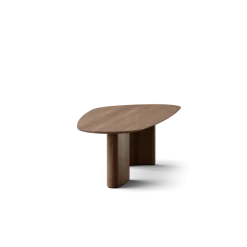 Tangent spisebord, rektangulær lakeret valnød fra DK3