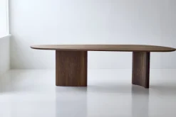Tangent spisebord, rektangulær olieret røget eg fra DK3