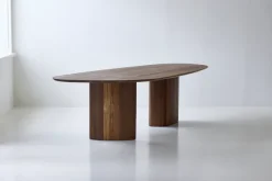 Tangent spisebord, rektangulær olieret røget eg fra DK3