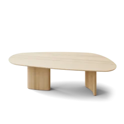 Tangent spisebord, rektangulær sæbebehandlet eg fra DK3