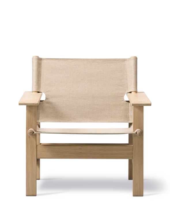 The Canvas Chair, lys olieret eg natur canvas af Børge Mogensen