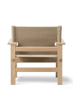 The Canvas Chair, lys olieret eg natur canvas af Børge Mogensen