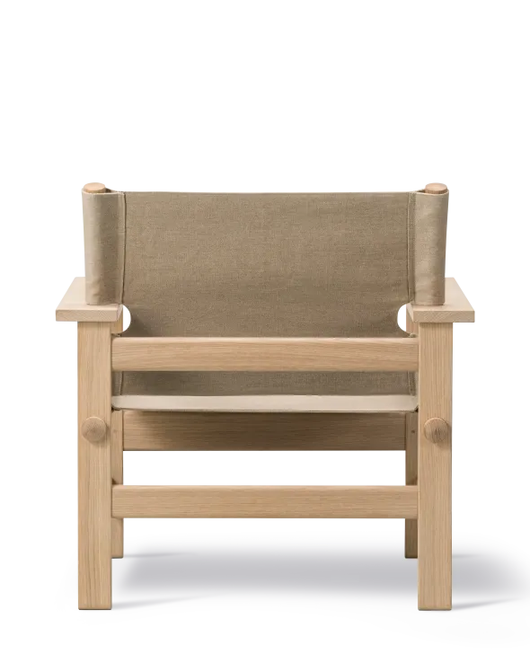 The Canvas Chair, lys olieret eg natur canvas af Børge Mogensen