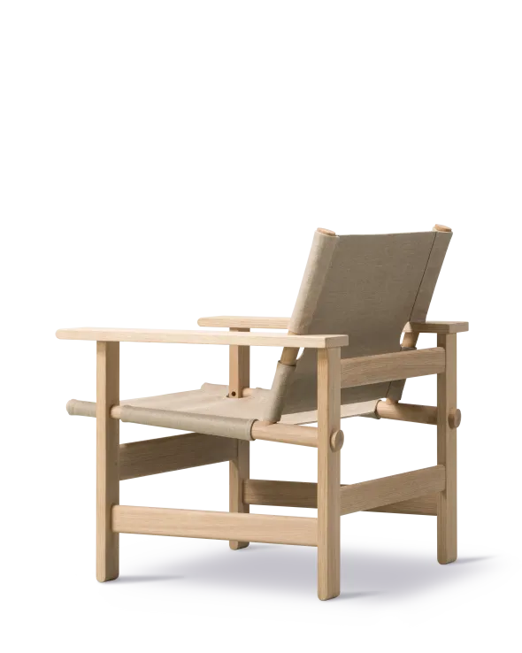 The Canvas Chair, lys olieret eg natur canvas af Børge Mogensen