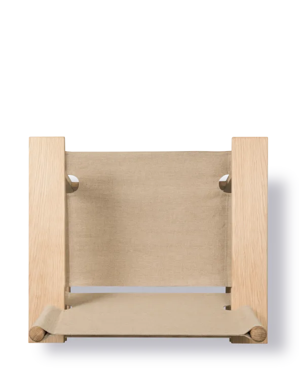 The Canvas Chair, lys olieret eg natur canvas af Børge Mogensen