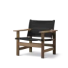 The Canvas Chair, røget eg sort canvas af Børge Mogensen