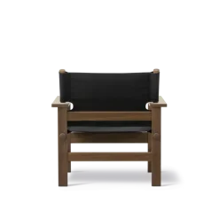 The Canvas Chair, røget eg sort canvas af Børge Mogensen
