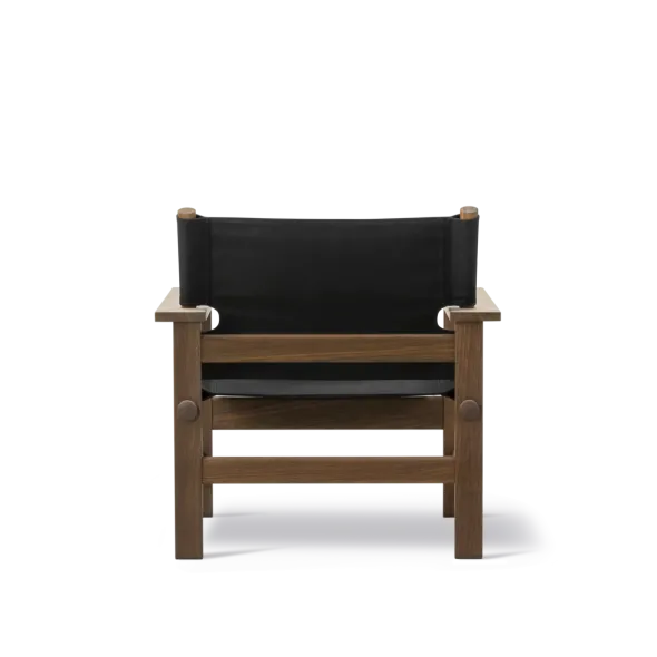 The Canvas Chair, røget eg sort canvas af Børge Mogensen