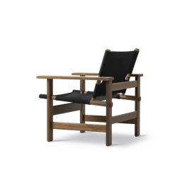 The Canvas Chair, røget eg sort canvas af Børge Mogensen