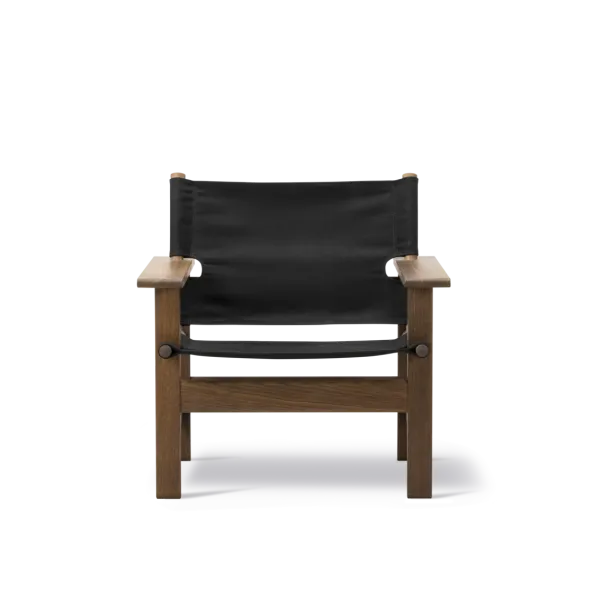The Canvas Chair, røget eg sort canvas af Børge Mogensen