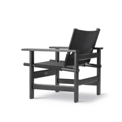 The Canvas Chair, sortlakeret eg sort canvas af Børge Mogensen
