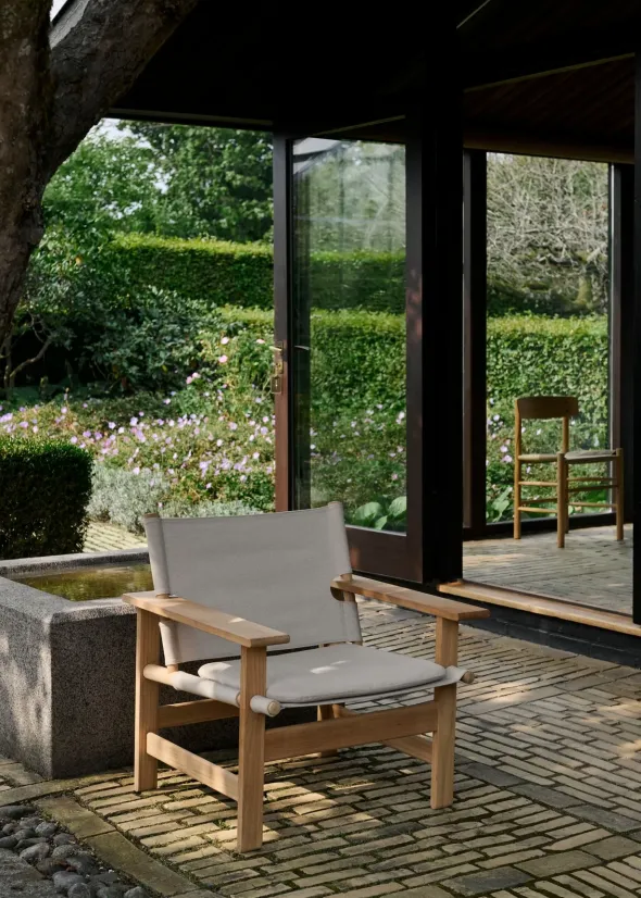The Canvas Chair udendørs loungestol af Børge Mogensen