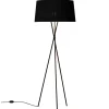 Tripode Gulvlampe fra Santa and Cole, sort (G5)