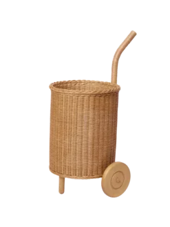 Tukki Trolley – naturlig rattan vogn fra Ferm Living