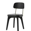 Utility Chair U Oak onyx Caress 1509 fra Stellar Works