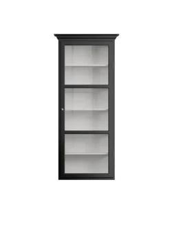 Væghængt Vitrineskab Classic V4, sort fra Lindebjerg Design