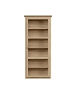 Væghængt Vitrineskab N4, light oak fra Lindebjerg Design
