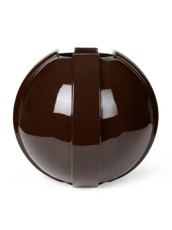 Vinci Vase 02, dark brown fra Louise Roe