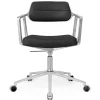 VIPP453 Swivel+ Chair m/hjul, sort læder fra Vipp
