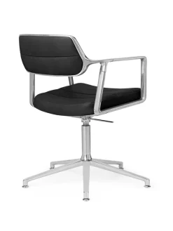 VIPP453 Swivel+ Chair, sort læder fra Vipp