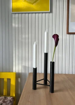 VISTA vase og lysestage, sort fra Kay Bojesen