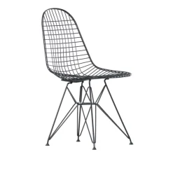 Vitra x Muuto havemøbelsæt med 1 Linear Steel Taupe bord 140 x 75, og 4 sorte Eames Wire Chairs (DKR)