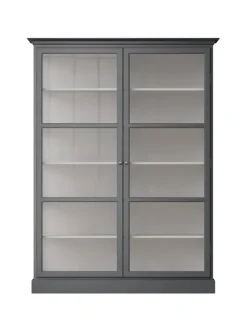 Vitrineskab Classic V2, antracit fra Lindebjerg Design