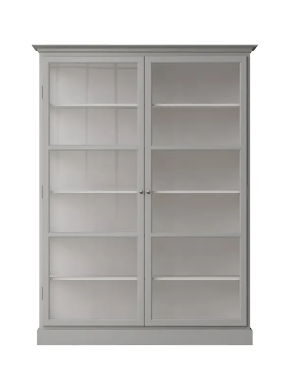 Vitrineskab Classic V2, lys grå fra Lindebjerg Design