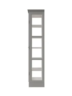 Vitrineskab Classic V2, lys grå fra Lindebjerg Design