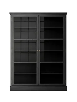 Vitrineskab N2, dark oak fra Lindebjerg Design
