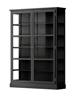 Vitrineskab N2, dark oak fra Lindebjerg Design
