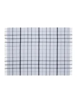 Warp & Weft Plaid, concrete/midnight fra Silkeborg Uldspinderi