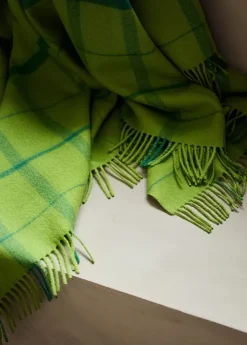 Warp & Weft Plaid, lime/grass fra Silkeborg Uldspinderi