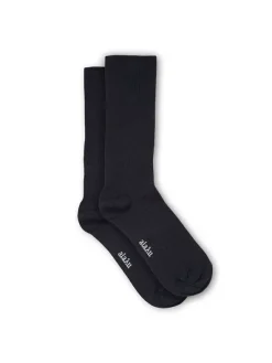 Wool Rib Socks, navy fra Aiayu