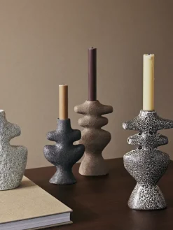 Yara Candle Holder Small, rustic iron fra Ferm Living