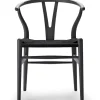 Y-stol CH24 Soft Anthracite Grey med sort flet af Hans J. Wegner