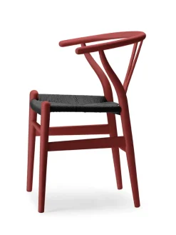 Y-stol CH24 Soft Falu med sort flet af Hans J. Wegner